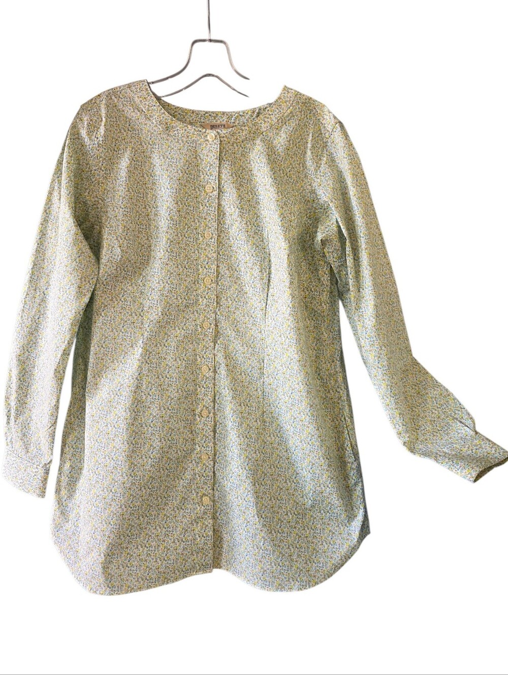 Duluth Trading Co. Women's Wrinkle Fighter Long Sleeve Floral Tunic Size Small